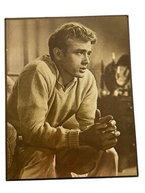 James Dean Vintage Fiber Photo Print Board Mount Easel Back East of Eden 11x14